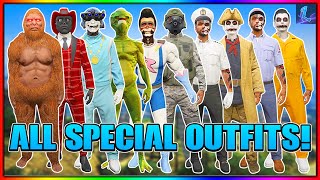 HOW TO UNLOCK ALL 10 SPECIAL OUTFITS IN GTA 5 ONLINE GTA 5 Rare Outfits Guide [upl. by Mcclain]