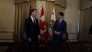 Trudeau Meets With Californias Lt Gov Newsom [upl. by Hayton]