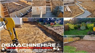 Site Preparation  Footings  Concrete Pour Full Job  Operated Plant Hire Essex Digger2Hirecouk [upl. by Alleber]