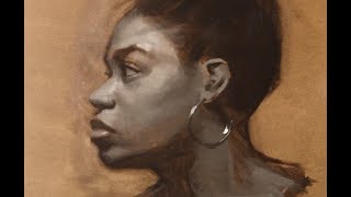 Portrait Painting Tutorial  Study in Monochrome [upl. by Aceissej]