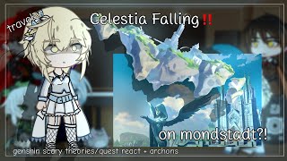 Traveller and friends reacts to Genshin Scary Quests and Theories ‼️ Genshin Impact  Gacha club [upl. by Melicent]