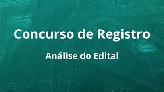 Concurso de RegistroSP Análise do edital [upl. by Anna-Diane]