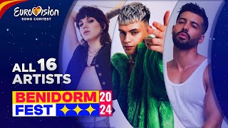 🇪🇸 Benidorm Fest 2024 All Participants Eurovision 2024 [upl. by Rehttam970]