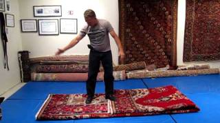 How to properly fold an oriental rug [upl. by Eimas]