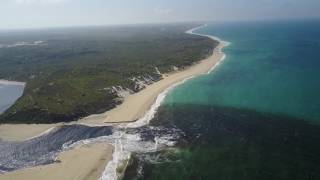 Moore River from the sky shortly after the river mouth opened [upl. by Schwinn]