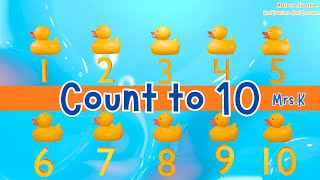 Preschool and Kindergarten Counting Count to 10 Song and Mini Lesson  Numbers 1  10 [upl. by Neemsaj]