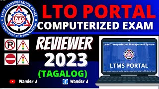 LTO PORTAL EXAM REVIEWER COMPUTERIZED EXAM  TAGALOG  LTO PORTAL NEW EXAM PROCESS [upl. by Ahsael]