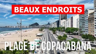 Plage de Copacabana en 4k Brésil Rio de Janeiro à visiter [upl. by Isteb966]