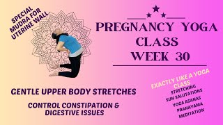 30 Weeks Pregnant Feel Empowered with Prenatal Yoga I Control Digestive Issues amp prepare for labor [upl. by Arreis120]