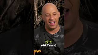 Vin diesel throughttheyears vin diesel trendingshorts evolutionchallenge foryoupageactress [upl. by Moselle]