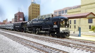 SP 4294 AC 12 pulling a very long heavyweight train in the Sierras [upl. by Malina]