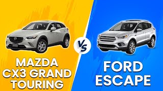 2016 Mazda CX3 Grand Touring vs 2018 Ford Escape  The Ultimate SUV Comparison Which Is Better [upl. by Ynaffik]