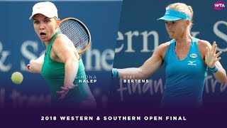 Simona Halep vs Kiki Bertens  2018 Western amp Southern Open Final  WTA Highlights [upl. by Kared]