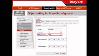 DrayTek Vigor3900  Objectbased Firewall [upl. by Inalial]