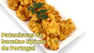 Pataniscas de bacalao típicas de Portugal javierromero cocinacasera bacalao [upl. by Sanger]