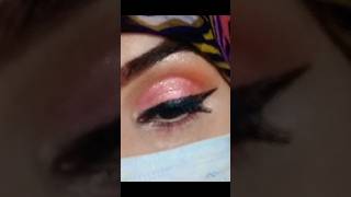 Peach and pink glitter party eye Makeup Look shorts youtubeshorts [upl. by Cappella]