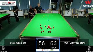 2023 REVENTON HAT TRICK 3 Snooker Tournament Serge MASTROIANNI vs Scott BOYD [upl. by Aillicirp]