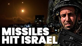 Missiles seen over Israeli cities after US warns of Iranian attack [upl. by Doralynn]