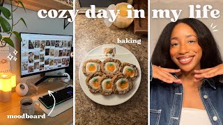 cozy day in my life  self care baking cozy hobbies amp more 🎨🧦🤍 [upl. by Price546]