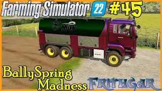 Lets Play FS22 BallySpring Madness 45 Milk Man Work [upl. by Eegnat]