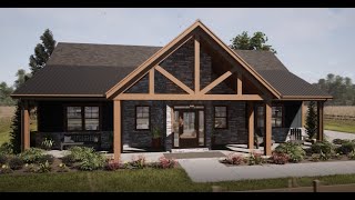 CRAFTSMAN HOUSE PLAN 717400005 WITH INTERIOR [upl. by Carlee296]