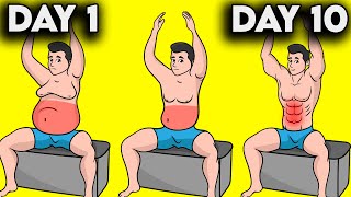 10 Day Chair Workout To Lose Belly Fat NO STANDING [upl. by Deirdre920]