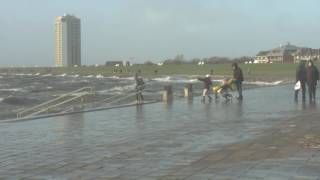 Sturm über Büsum Nordseeküste am 26122016  Sturmtief Barbara Bitte auf FULL HD stellen [upl. by Schrader]