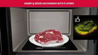 Flatbed vs Turntable  The benefits of SHARPs quotquality seriesquot microwave ovens [upl. by Rorrys]