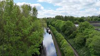 Shropshire Union Canal Wolverhampton Drone footage DJI mini 4 pro [upl. by Pantia644]