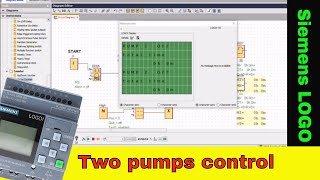 Controlling two pumps with one button  Siemens LOGO PLC tutorial [upl. by Esirahs]