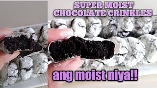 HOW TO MAKE SUPER MOIST CHOCOLATE CRINKLES  chocolate crinkles recipe  Chewy and moist crinkles [upl. by Arocet94]