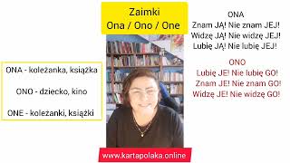 картаполяка польскийязык Trudne zaimki  ona ono one [upl. by Assiram]