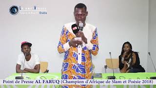 Al Faruq champion d’Afrique de Slam et Poésie un texte pour le trophée [upl. by Nolham]