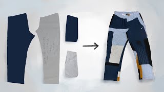 rugged patchwork pants guide from old sweats [upl. by Sucramad]