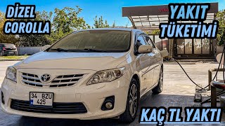 YAKIT CİMRİSİ JAPON TOYOTA COROLLA YAKIT TÜKETİM TESTİ  14 D4D 90 HP  TATVANVAN NE KADAR YAKTI [upl. by Petras325]