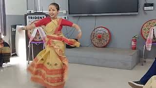 trident academy rampur school program bihu dance assamese  song dance viral vidio ❤❤❤💃💃💃💃💃 [upl. by Maisel]