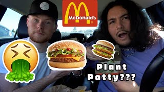 We Try McDonalds Plant Burger VOMIT WARNING [upl. by Ileray]