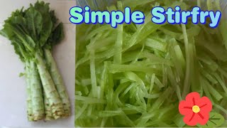 Quick And Easy Stirfry Celtuce Stem Chinese Vegetables simplerecipe [upl. by Carolynne]