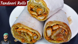 Chicken Tandoori Rolls  Street Style Kathi Rolls  Homemade Pratha Roll [upl. by Ennoved988]