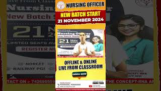 Nursing Officer New Batch Start  Nursing Officer Batch  Contact Now [upl. by Hodosh]