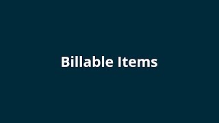 Aimsio Billable Items [upl. by Aidole953]