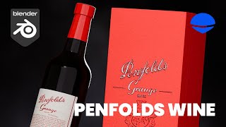 Penfolds Wine Bottle 3D Modeling in Blender [upl. by Irami]