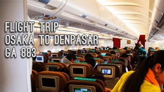 Flight Trip Osaka to Denpasar  Garuda Indonesia GA883 [upl. by Schalles]