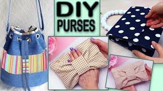 DIY CUTE GIRLY PURSE TUTORIALS  Cut amp Sew Easy Making Woman Bag [upl. by Eladnar]