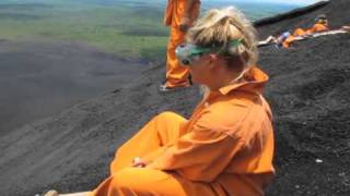 Volcano Boarding in Nicaragua [upl. by Lauritz]