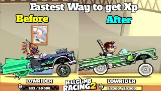 Fastest Way to get Lowrider xp in Hill Climb Racing 2 [upl. by Ejroj827]