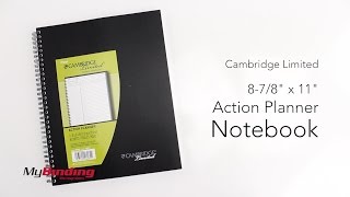 Cambridge Limited 8 78quot x 11quot Action Planner Notebook  06064 [upl. by Etnelav]