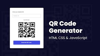 How To Make QR Code Generator Website Using HTML CSS And JavaScript [upl. by Jemmy]