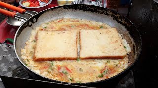 india egg omelette toast  indian street food [upl. by Eelirem961]