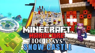 I Survived 100 Days BUILDING A SNOW CASTLE in Minecraft Hardcore 6 [upl. by Aicekat]